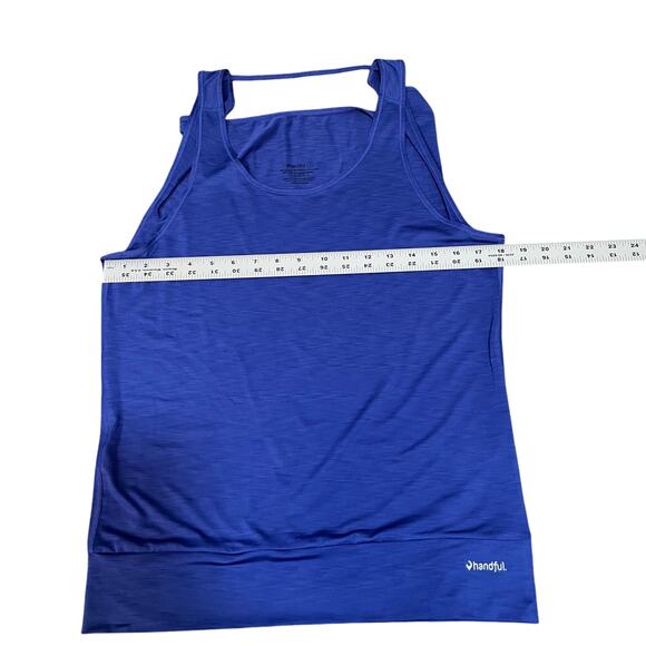 Handful NWT Women's Active Scoop Tank Blue Sz Small - Picture 8 of 9